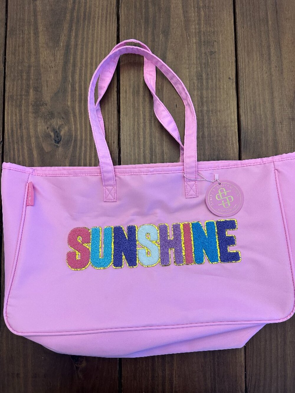 Simply Southern Sparkle Patch Tote Sunshine Bag Tote Weekender Travel NWT